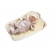 Llorens 74106 NEW BORN - realistick bbika so zvukmi a mkkm ltkovm telom 42 cm